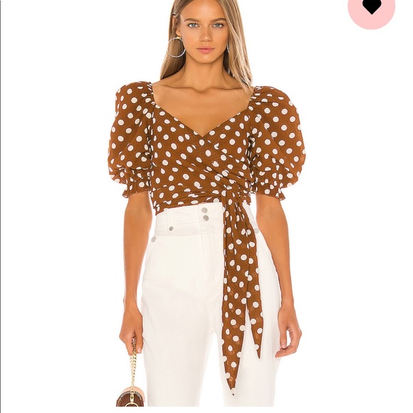 Tularosa Tops - Puff sleeve wrap top